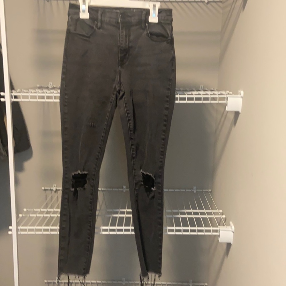 PacSun distressed black high rise ankle jeggings